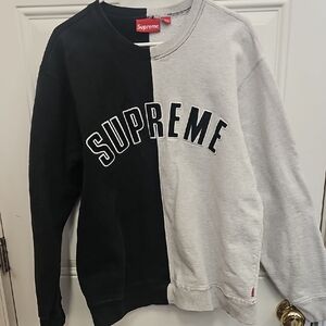 Supreme, Black, Gray, Men’s, Sweater, Casual, Designer, Luxury, Streetwear